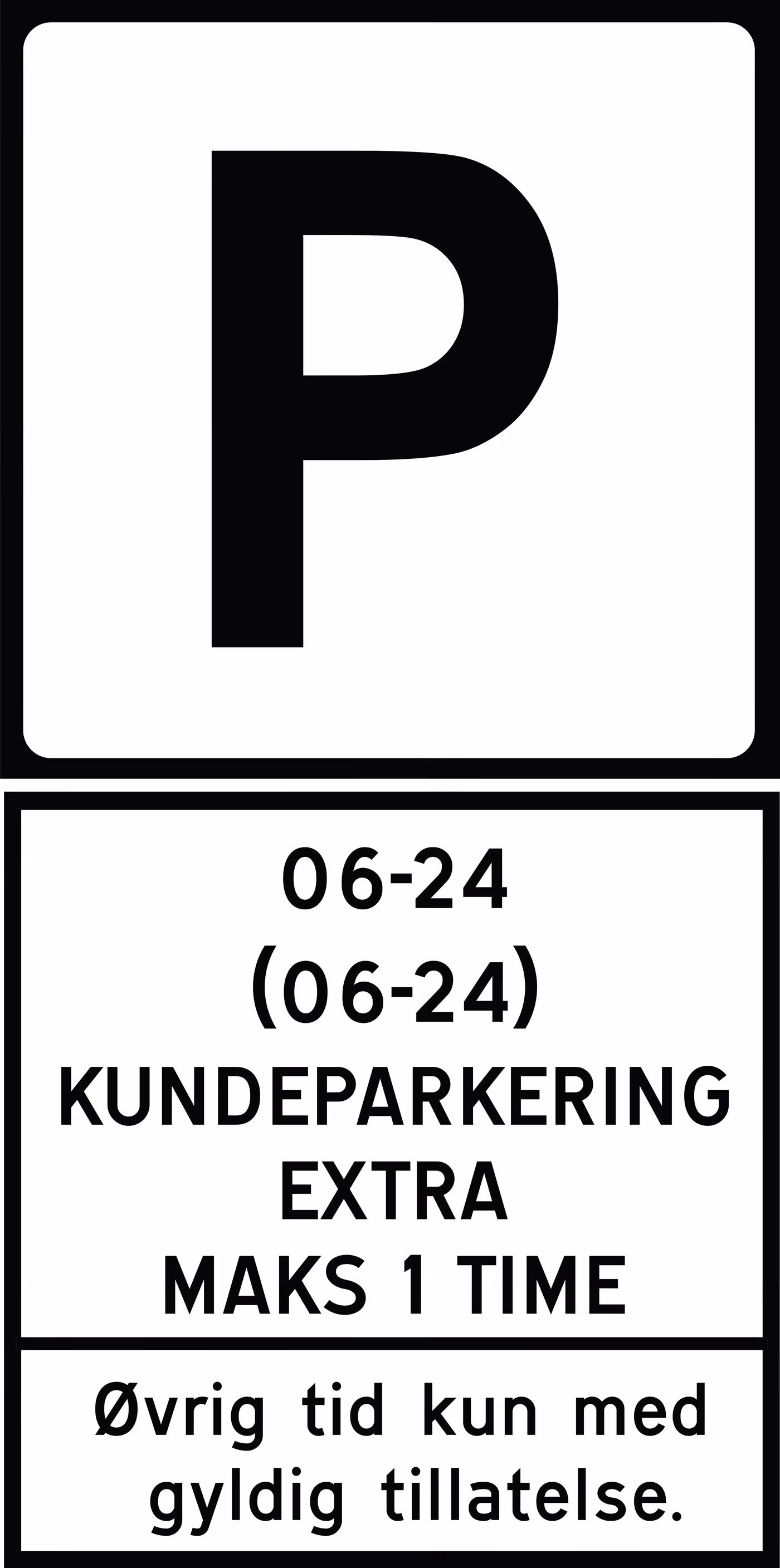 Kundeparkering - 50 × 100 cm